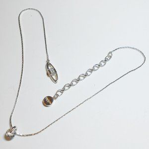 Vintage Givenchy Silver Tone-1 Ct Floating Stone